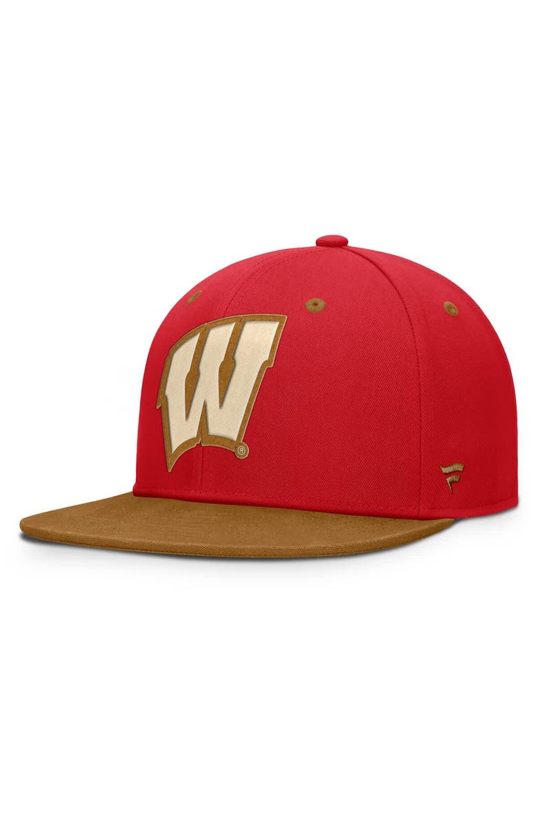 FANATICS Men's Fanatics Red/Brown Wisconsin Badgers NoBo Fitted Hat, Main, color, Red