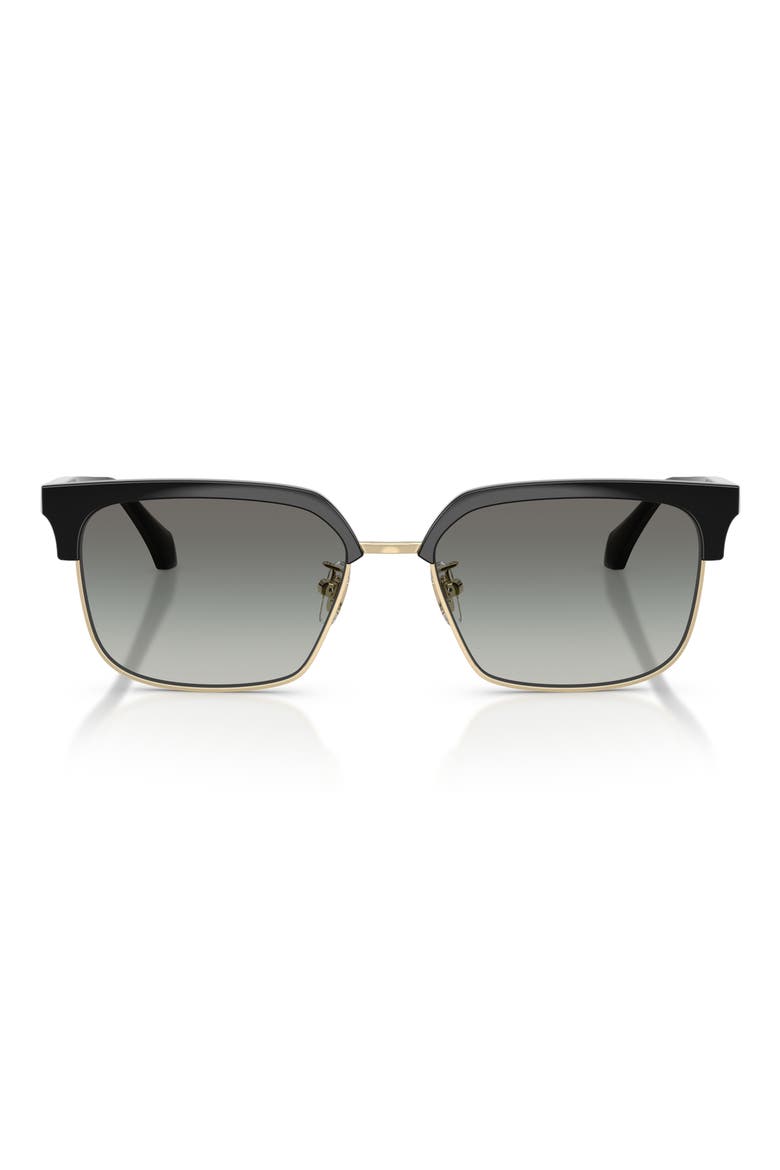 56mm Square Sunglasses, Main, color, BLACK/ GRADIENT GREY