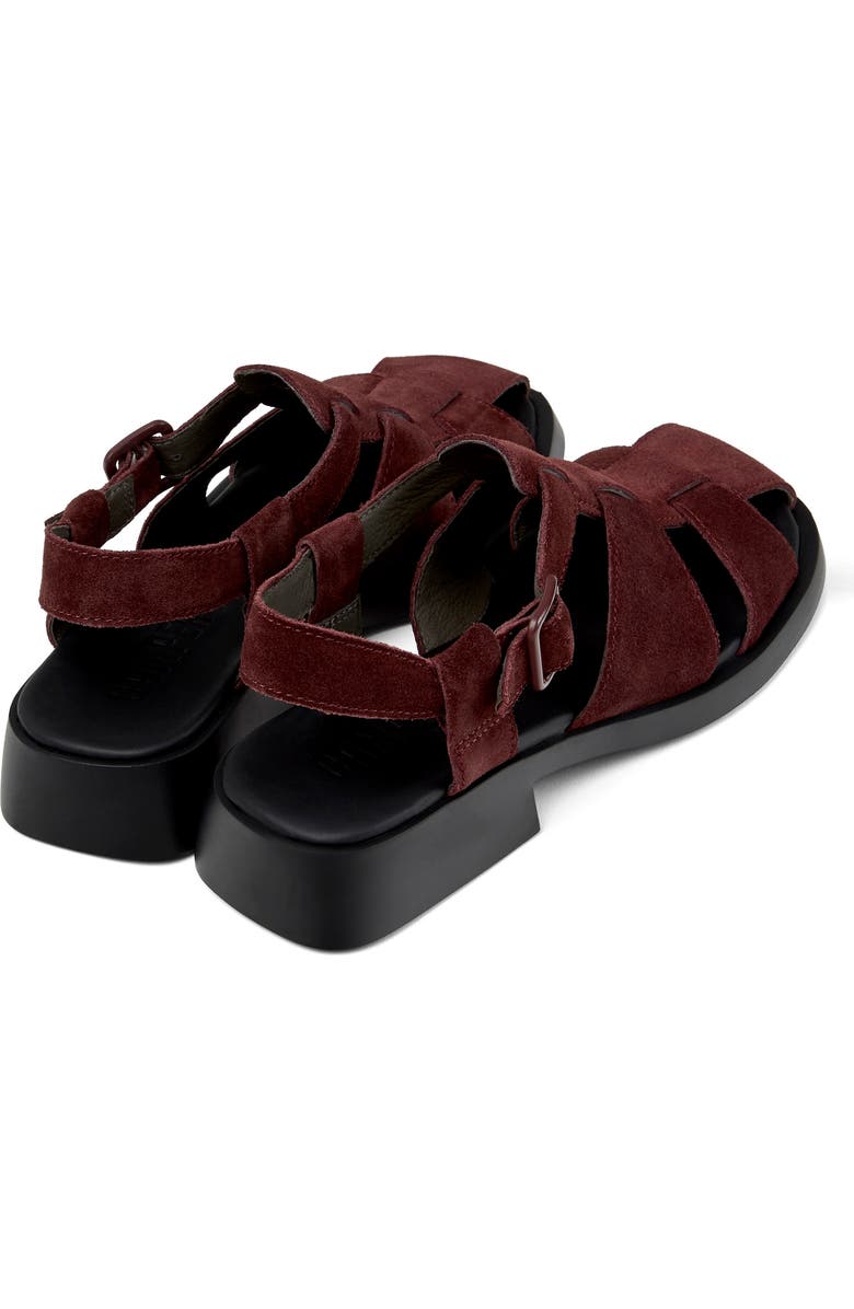 Camper Dana Fisherman Sandal, Alternate, color, Burgundy