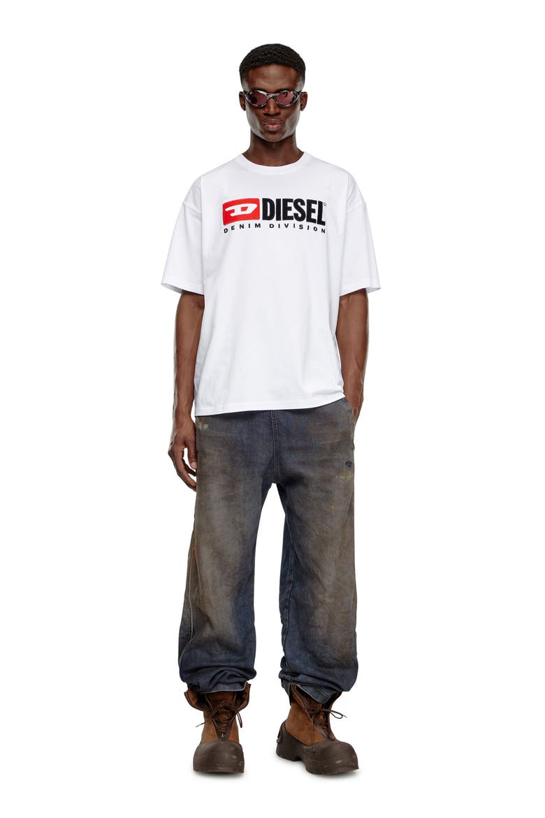 T-Boxt-Div Relaxed Logo T-Shirt, Alternate, color, WHITE