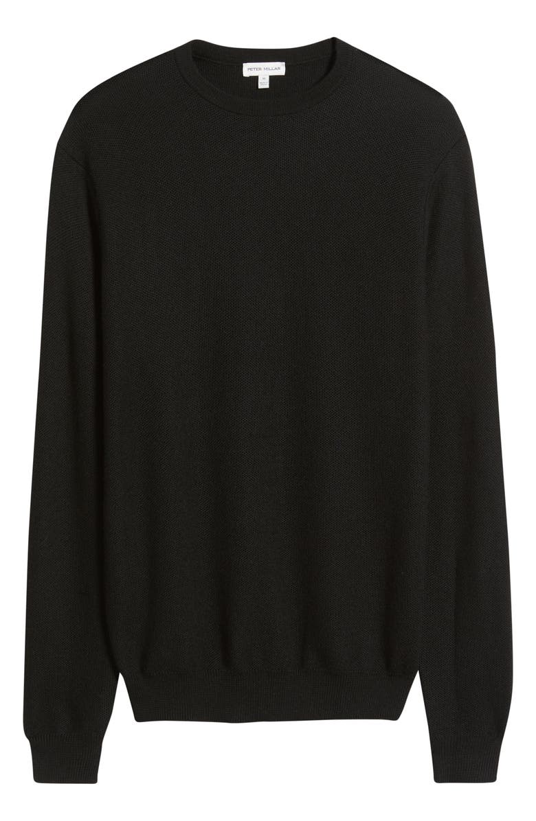 Peter Millar Autumn Crest Merino Wool Blend Sweater, Alternate, color, Black