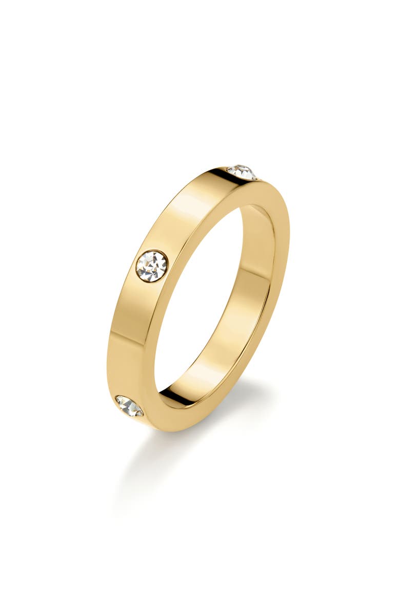 Eternity Cubic Zirconia Stacking Ring, Main, color, GOLD