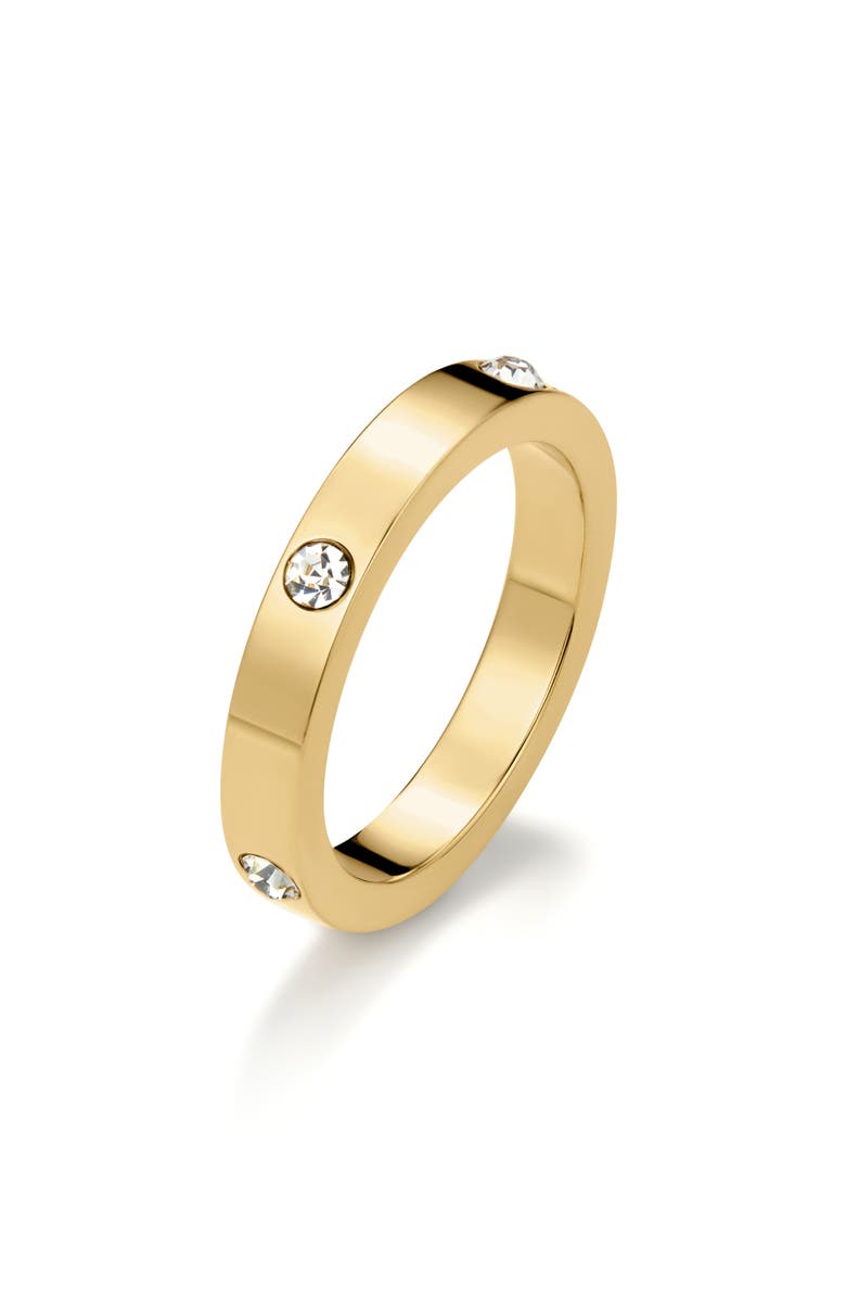 D.LOUISE Eternity Cubic Zirconia Stacking Ring, Main, color, Gold