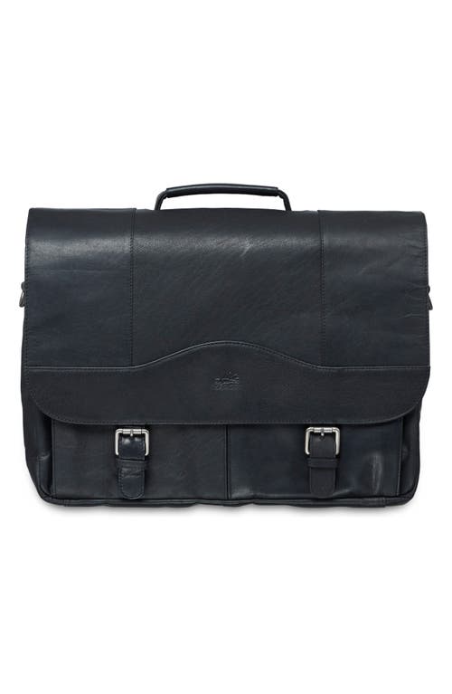 Mancini Porthole Rfid Briefcase In Black