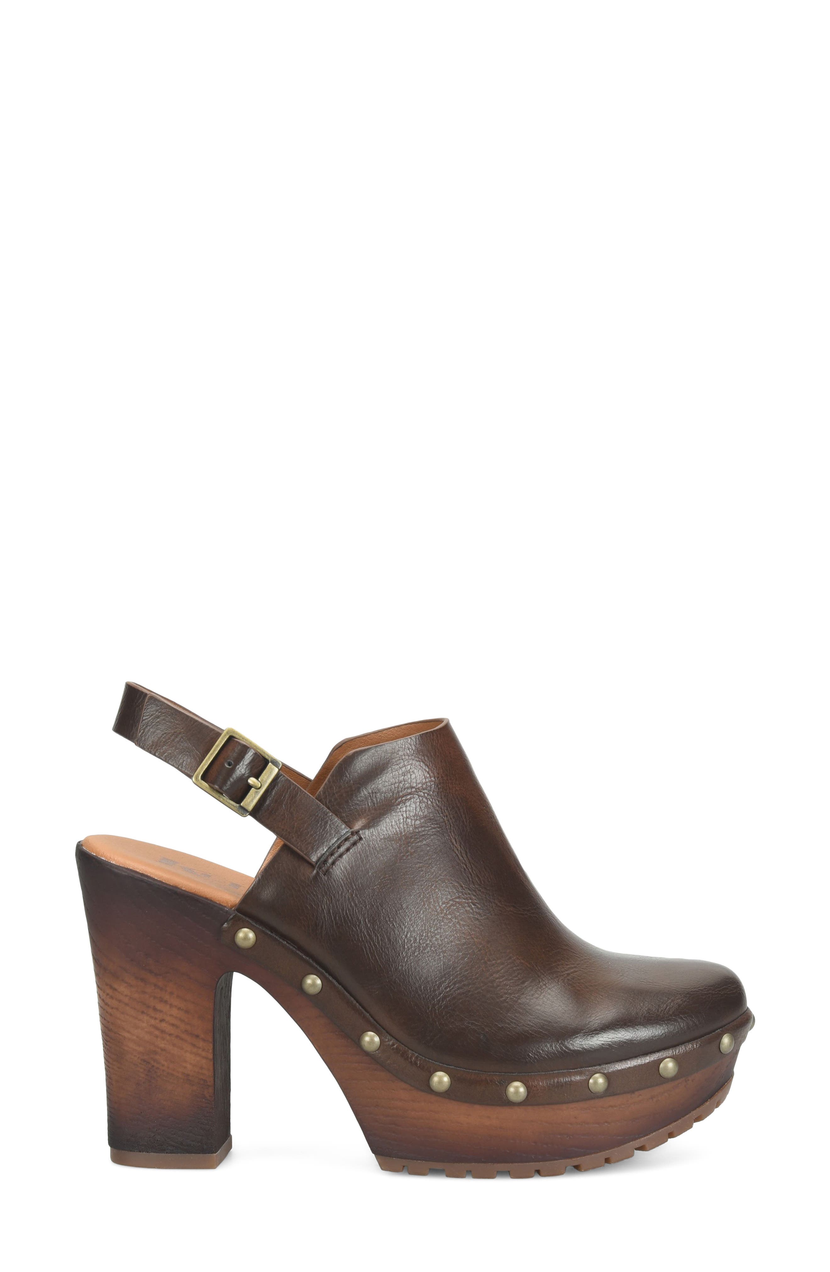 Anika Slingback Clog, Alternate, color, DARK BROWN