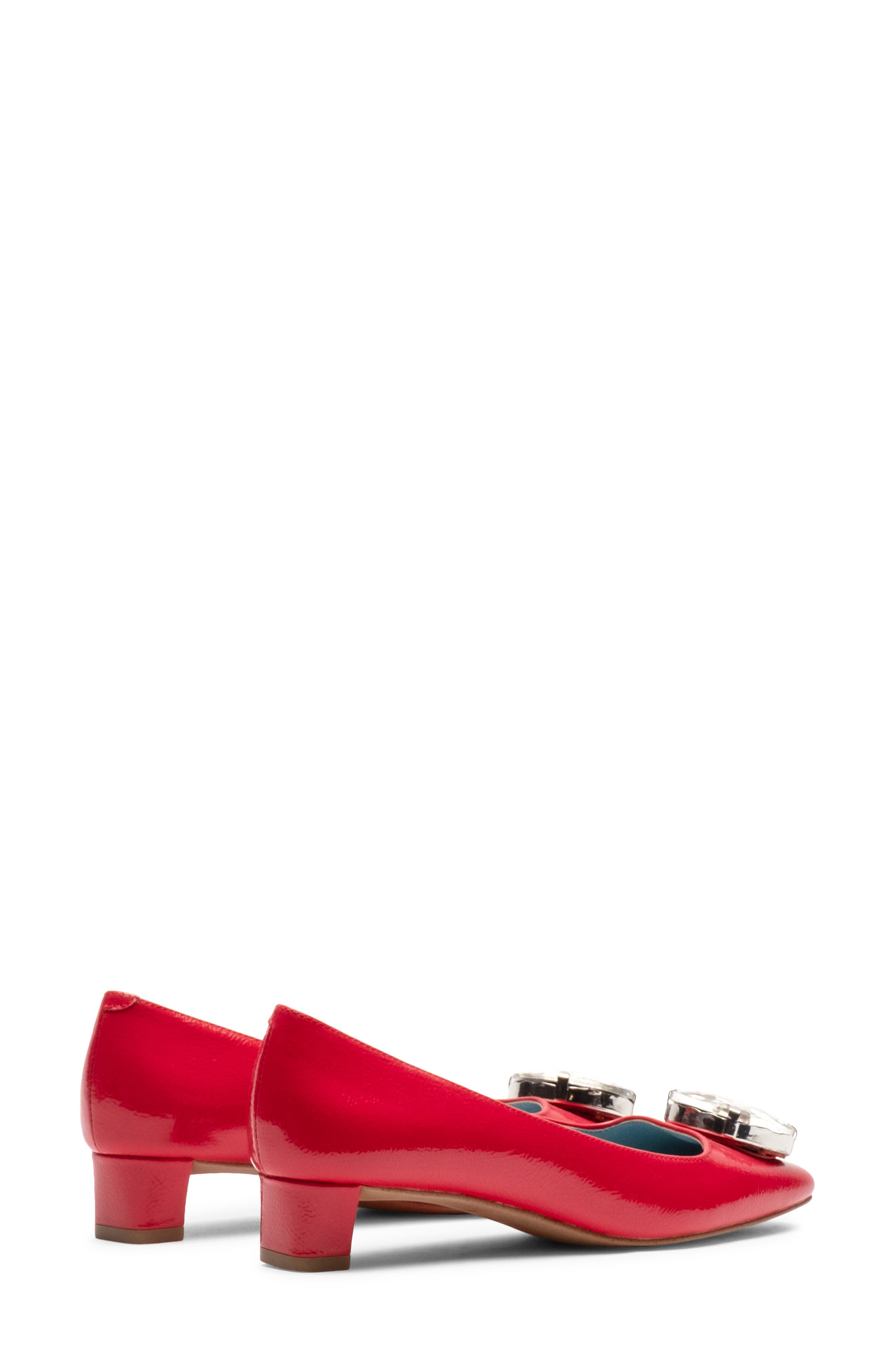 Mary Embellished Square Toe Pump, Alternate, color, TOMATO
