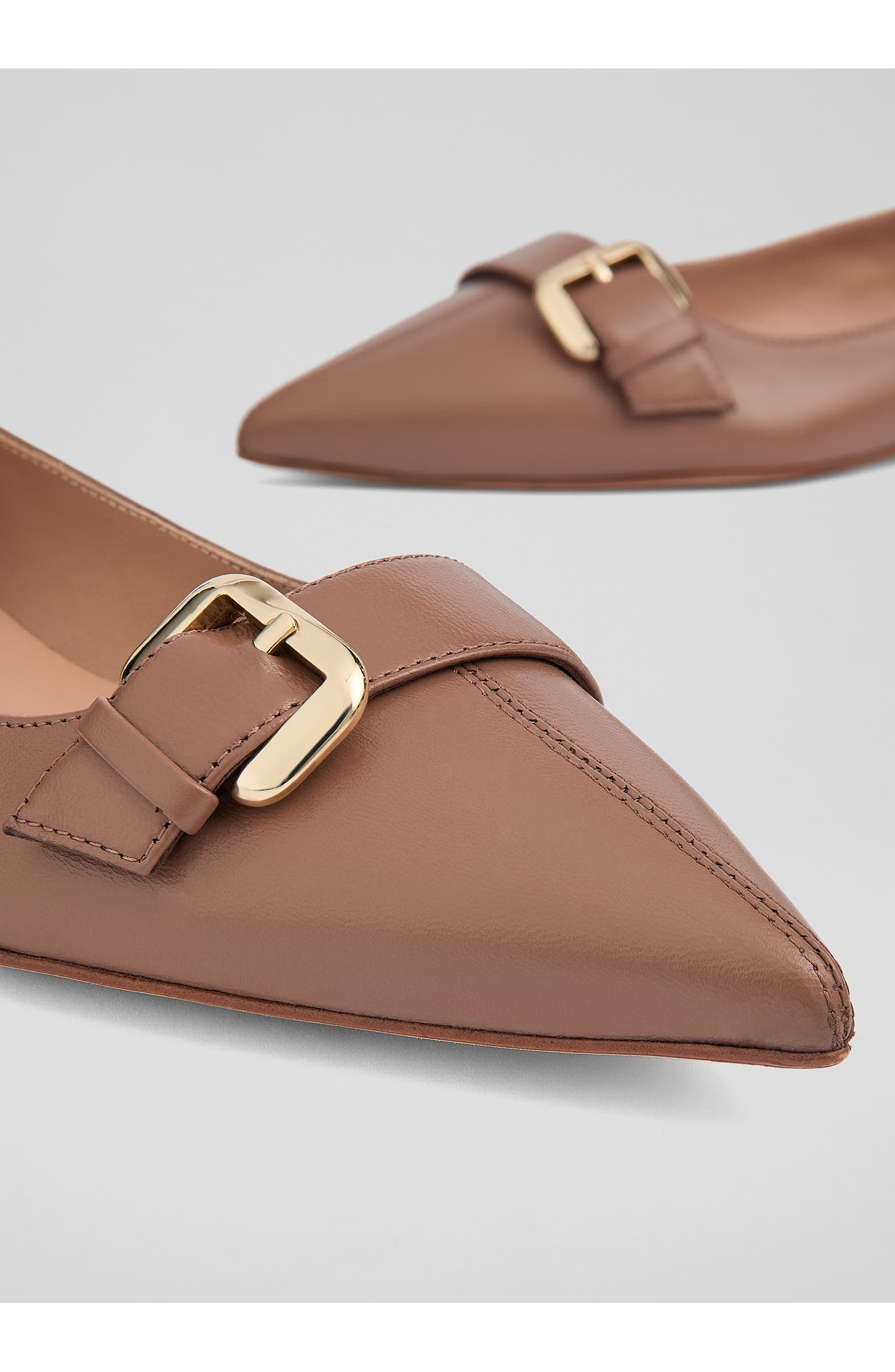 Tory Oloid Pointed Toe Flat, Alternate, color, TAUPE