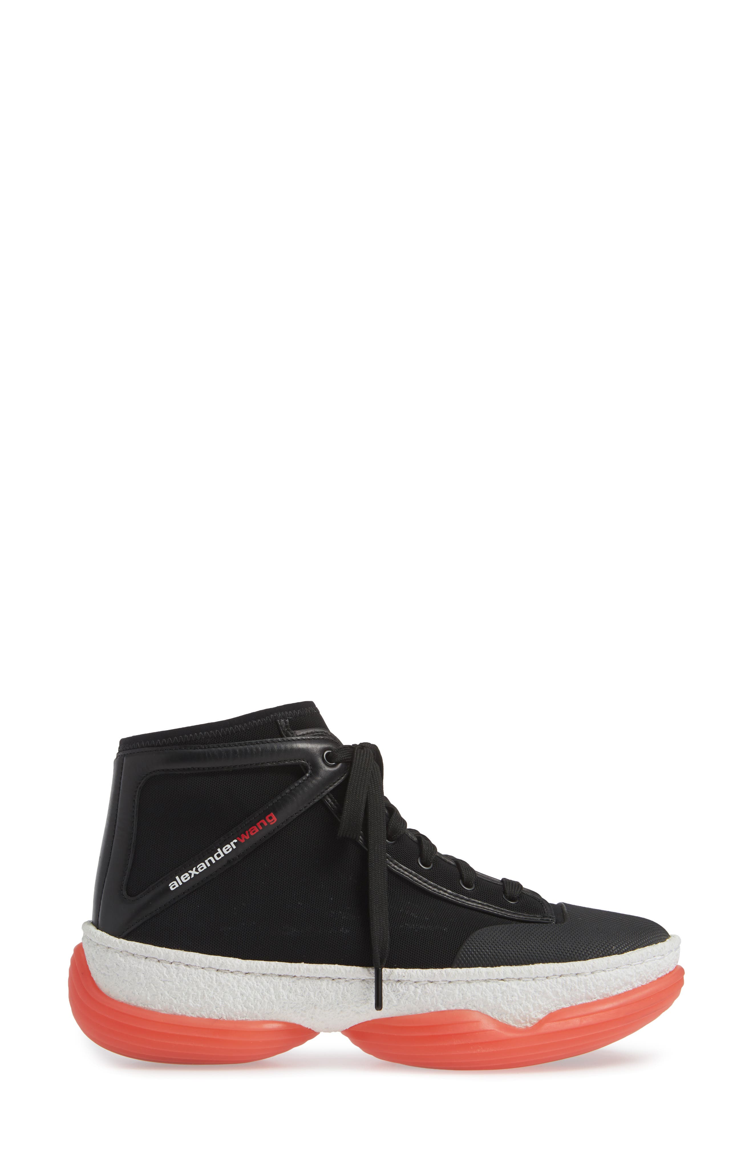 Logo Platform Sneaker, Alternate, color, BLACK
