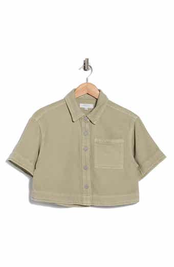 Habitual Crop Stretch Cotton Shacket