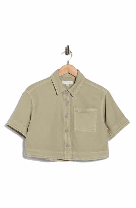 Habitual Crop Stretch Cotton Shacket