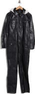 Longchamp Croc Embossed Leather Trousers with Shearling Trim