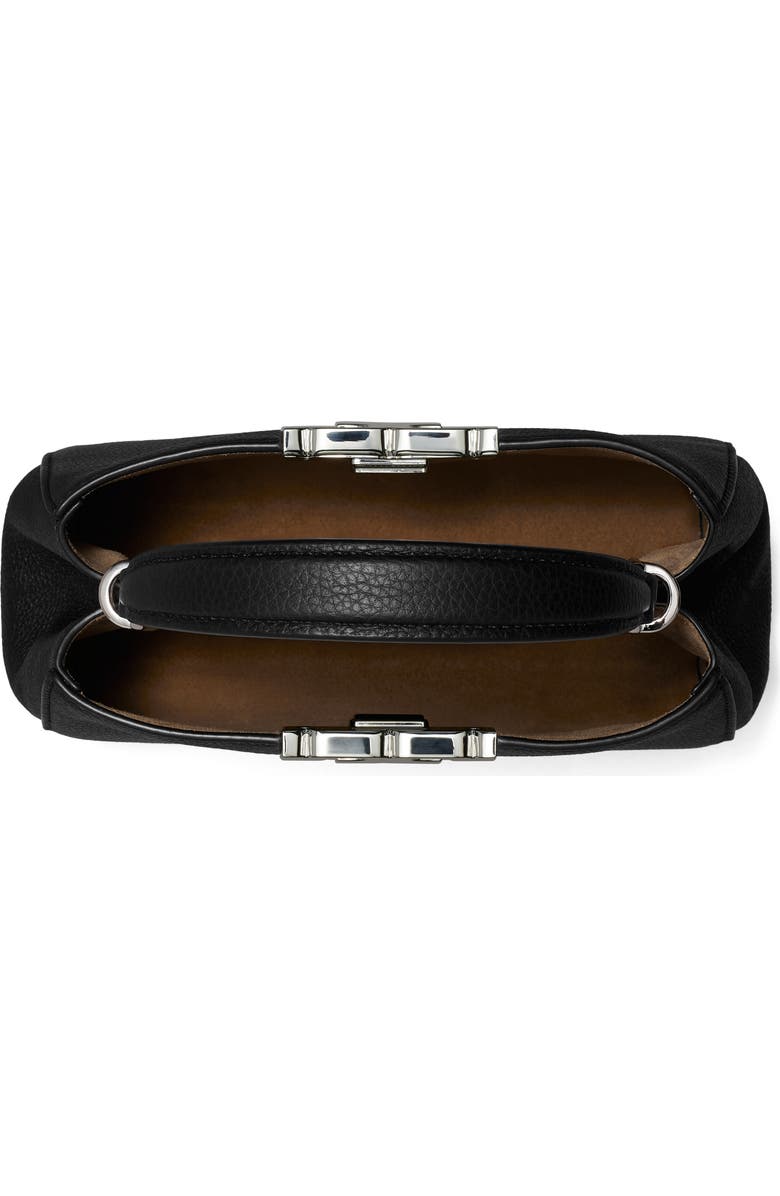 Tory Burch Mini Eleanor Soft Leather Satchel, Alternate, color, Black