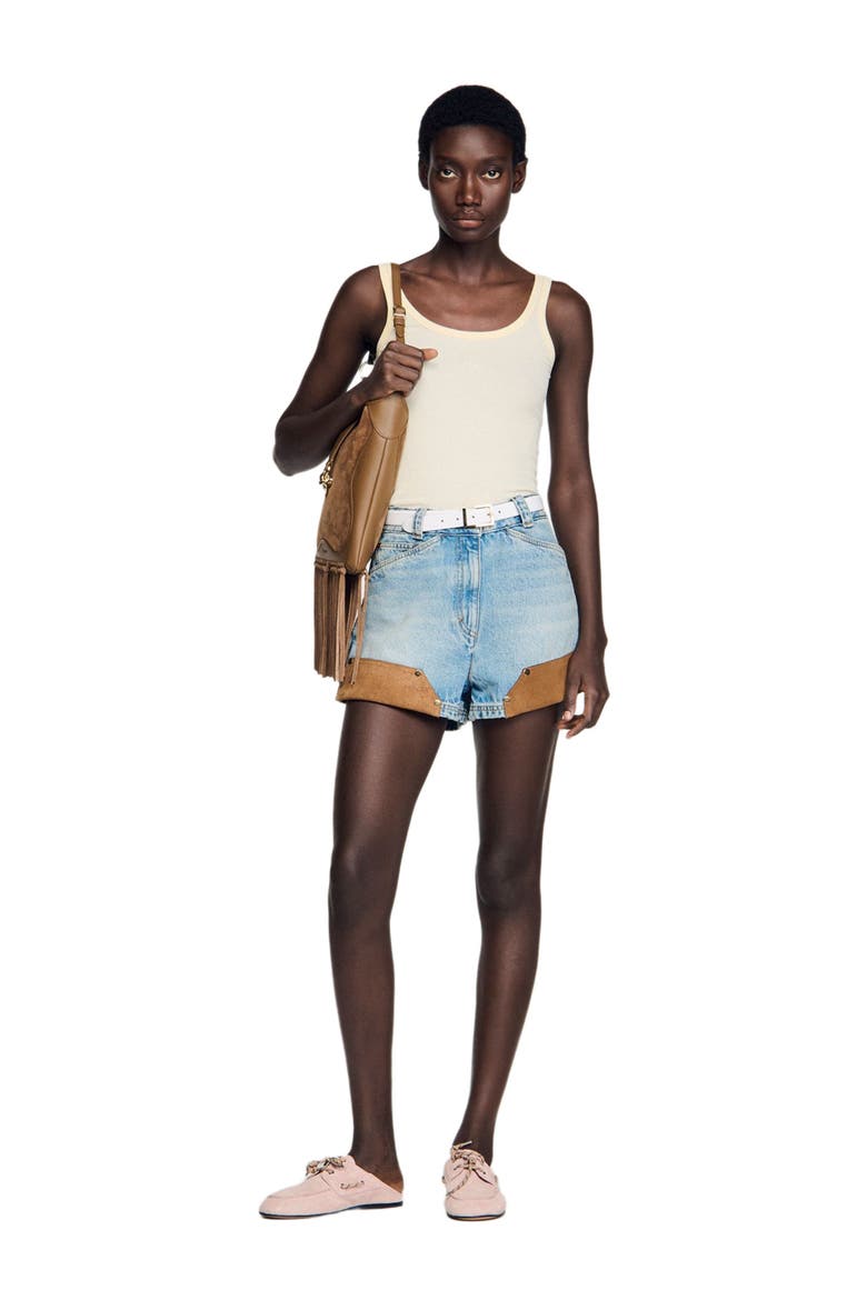 Ribbed vest top, Alternate, color, Light yellow