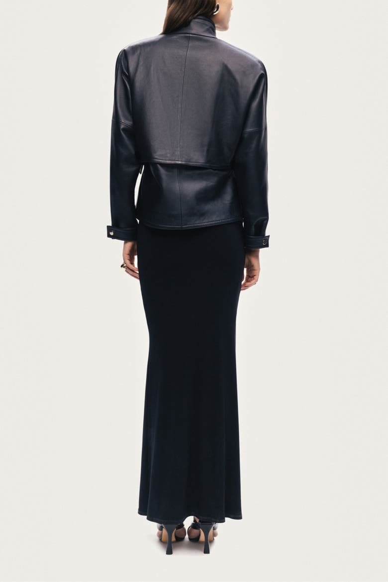 Leather Wrap Jacket, Alternate, color, Black