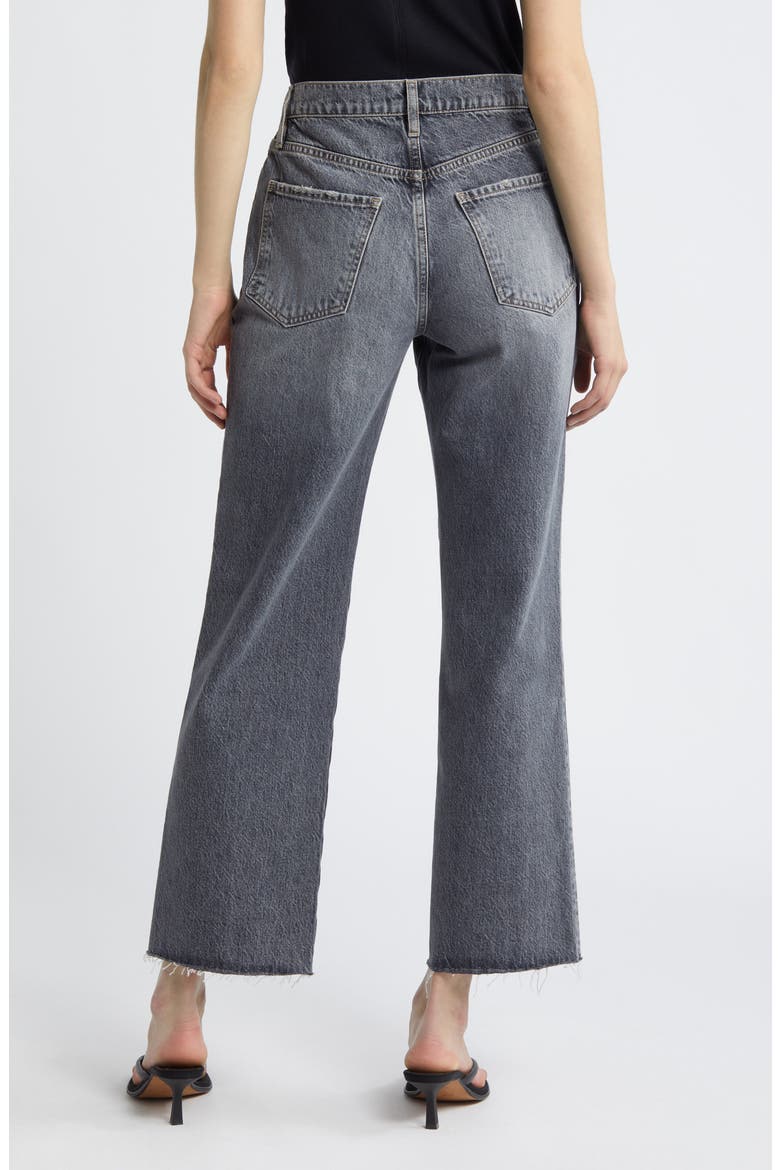 Le Jane Raw Hem High Waist Ankle Wide Leg Jeans, Alternate, color, ZURICH