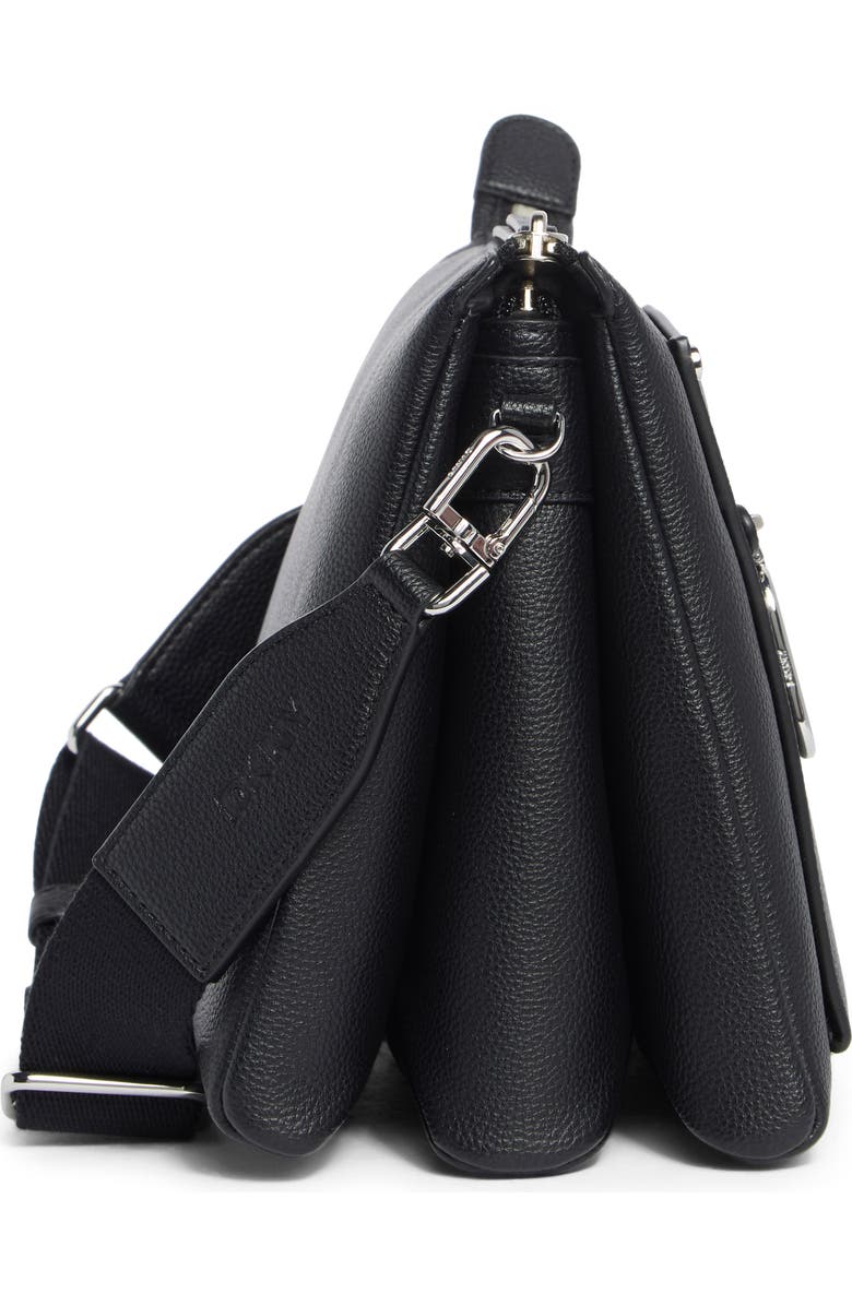 DKNY Nala Faux Leather Crossbody Bag, Alternate, color, Black/ Silver