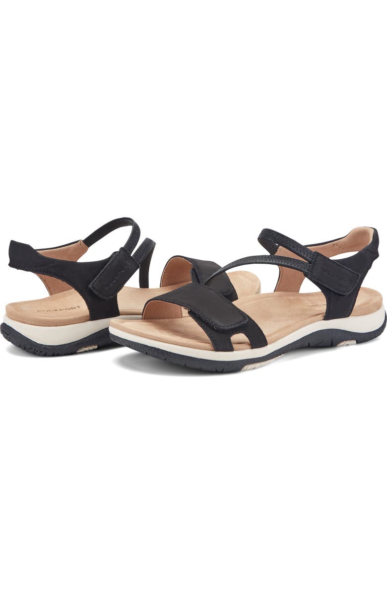 Rockport Shevon Sandal, Alternate, color, Black Nubuck Multi