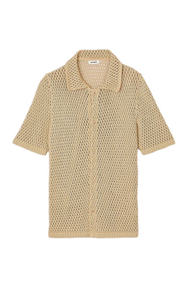 SANDRO Crochet shirt, Alternate, color,