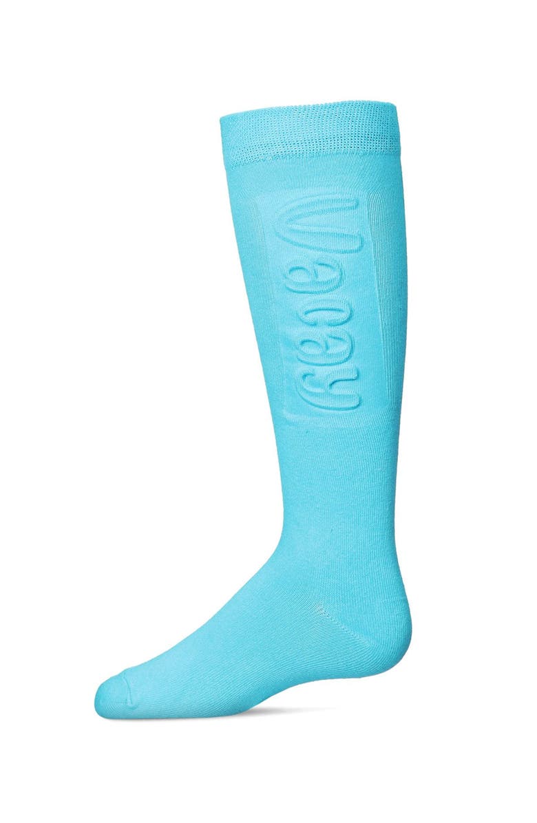 MeMoi Embossed VACAY Knee High Socks, Main, color, 