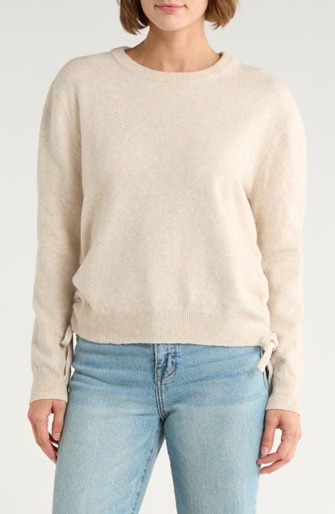 Side Drawstring Tie Sweater