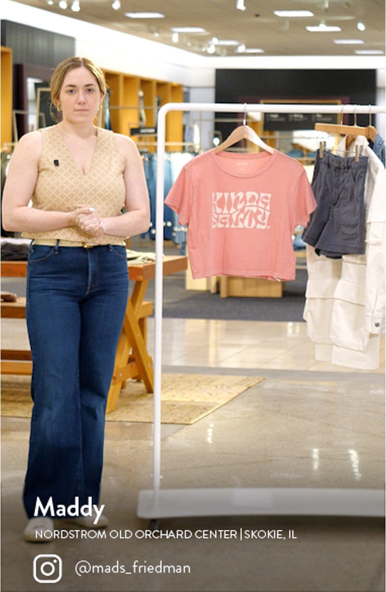 Kinda Salty Cotton Graphic Crop T-Shirt, sales video thumbnail