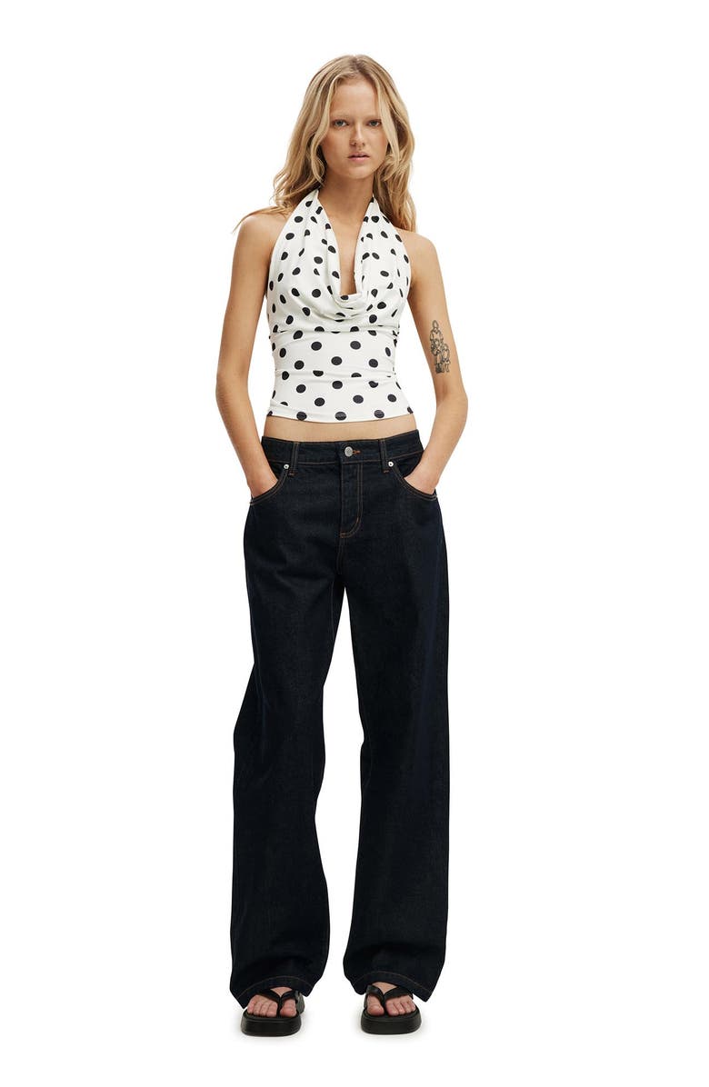 Cotton On Women's Georgie Cowl Neck Halter, Alternate, color, Eden Polka Dot White