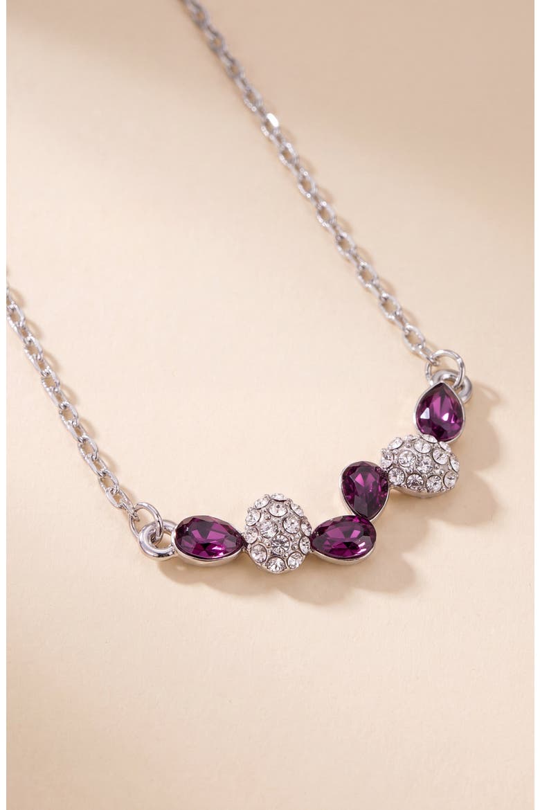 Crystal Drop Pendant Necklace, Alternate, color, Amethyst