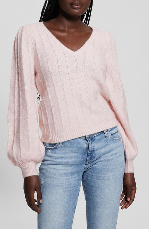 Eco Isa V-Neck Sweater Top | GUESS