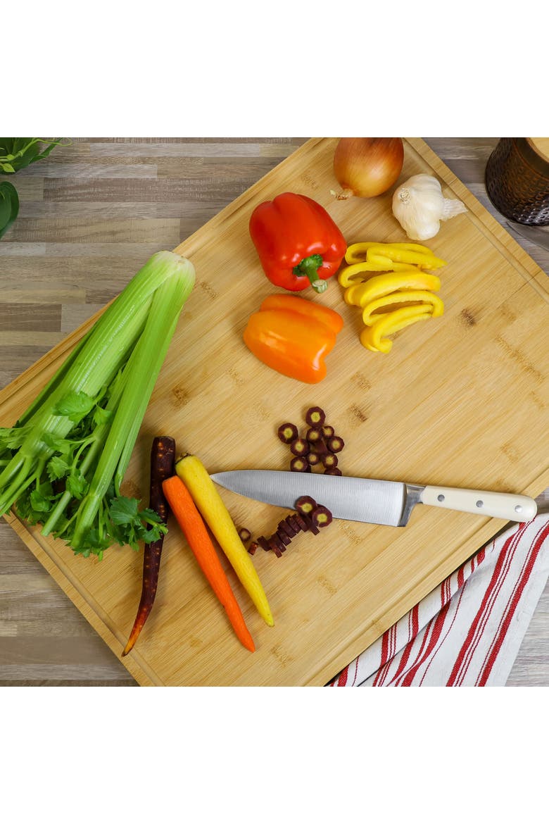 Wood 24 x 18 Inch Large Cutting, Prep and Serving Board, Alternate, color, Bamboo