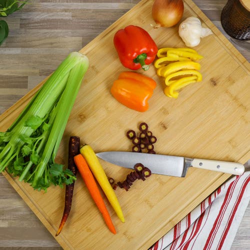 Megachef Wood 24 X 18 Inch Large Cutting, Prep And Serving Board In Brown