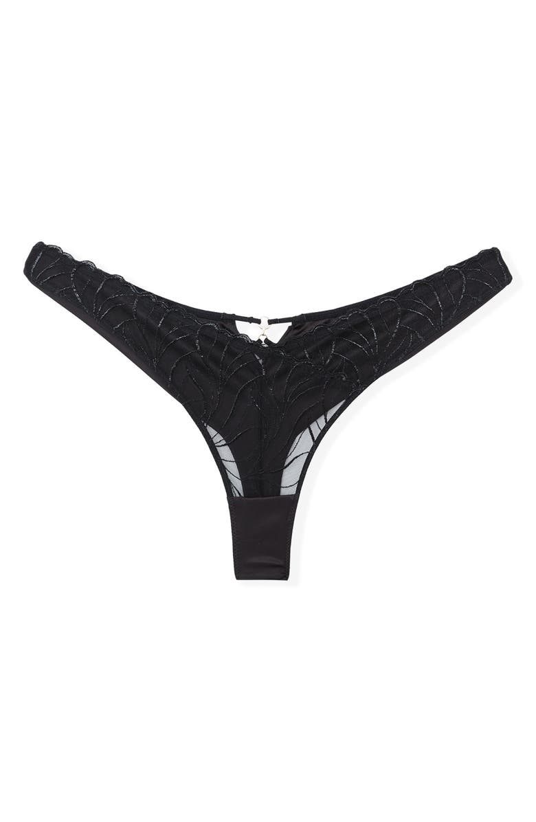 Etam Envolee Tanga Panties, Alternate, color, Black
