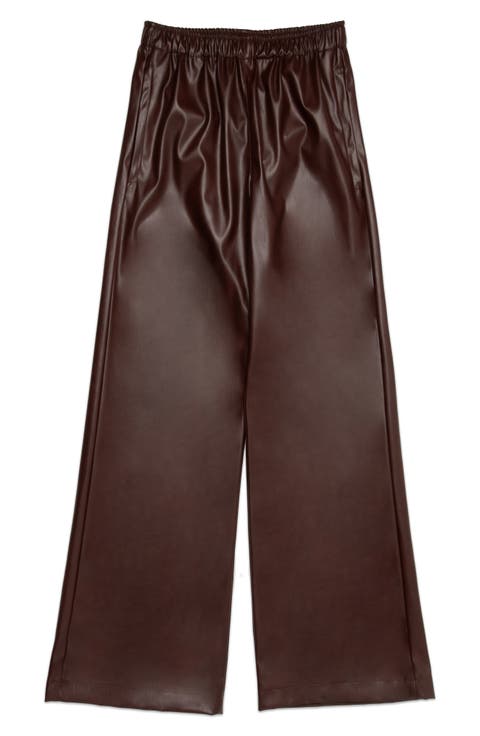 Dante Wide Leg Faux Leather Pants