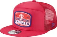 New Era Men's New Era Red Philadelphia Phillies Split Panel 9FIFTY Trucker Snapback