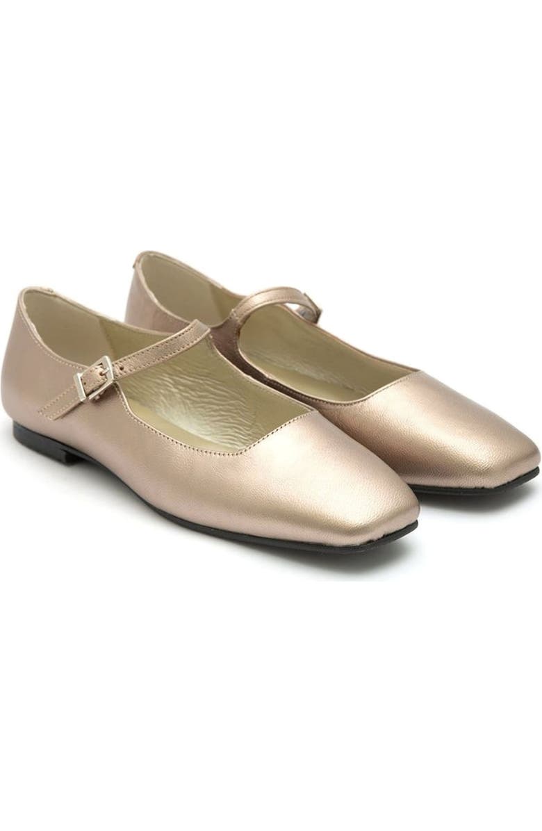 Menina Step Ellie Square Toe Mary Jane, Alternate, color, Light Gold