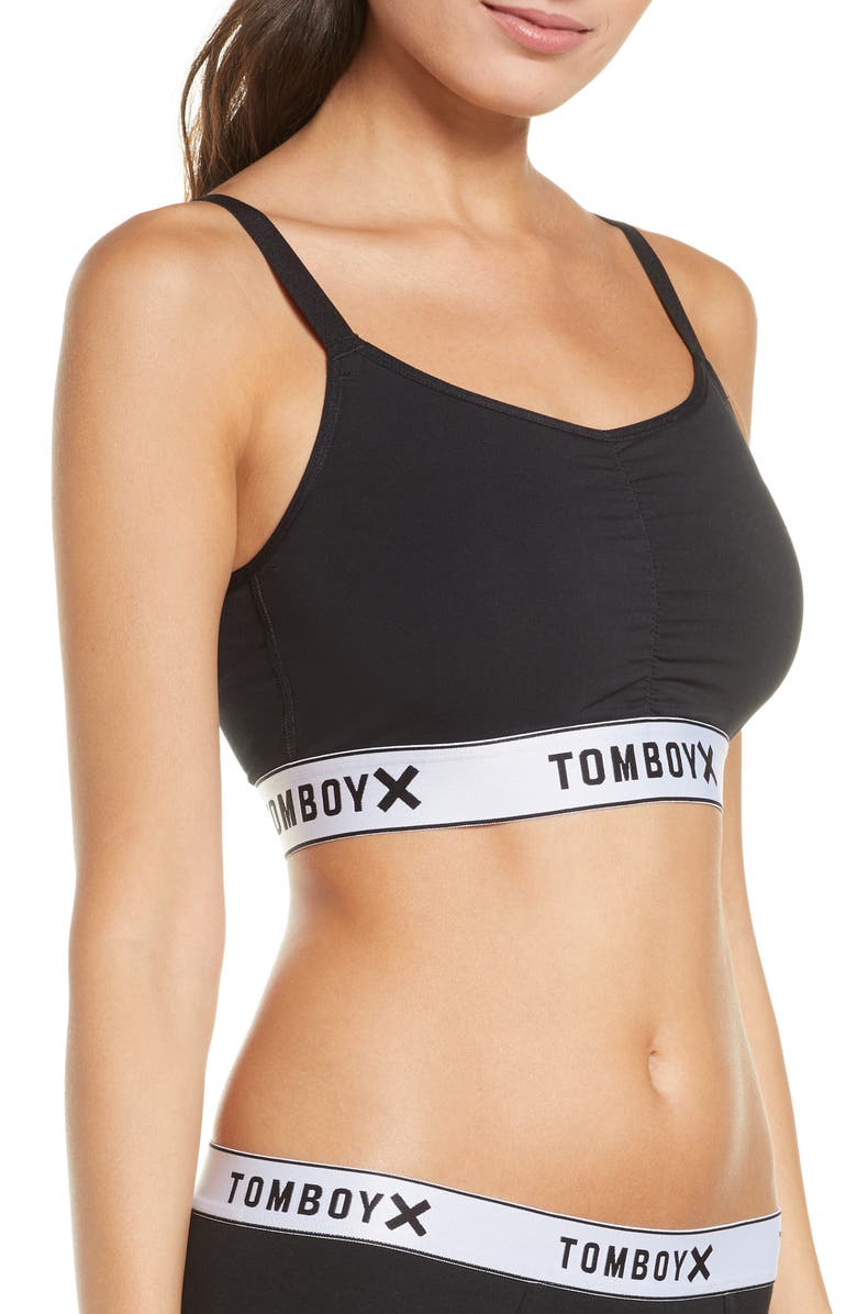 TomboyX Ruched Bralette, Alternate, color,