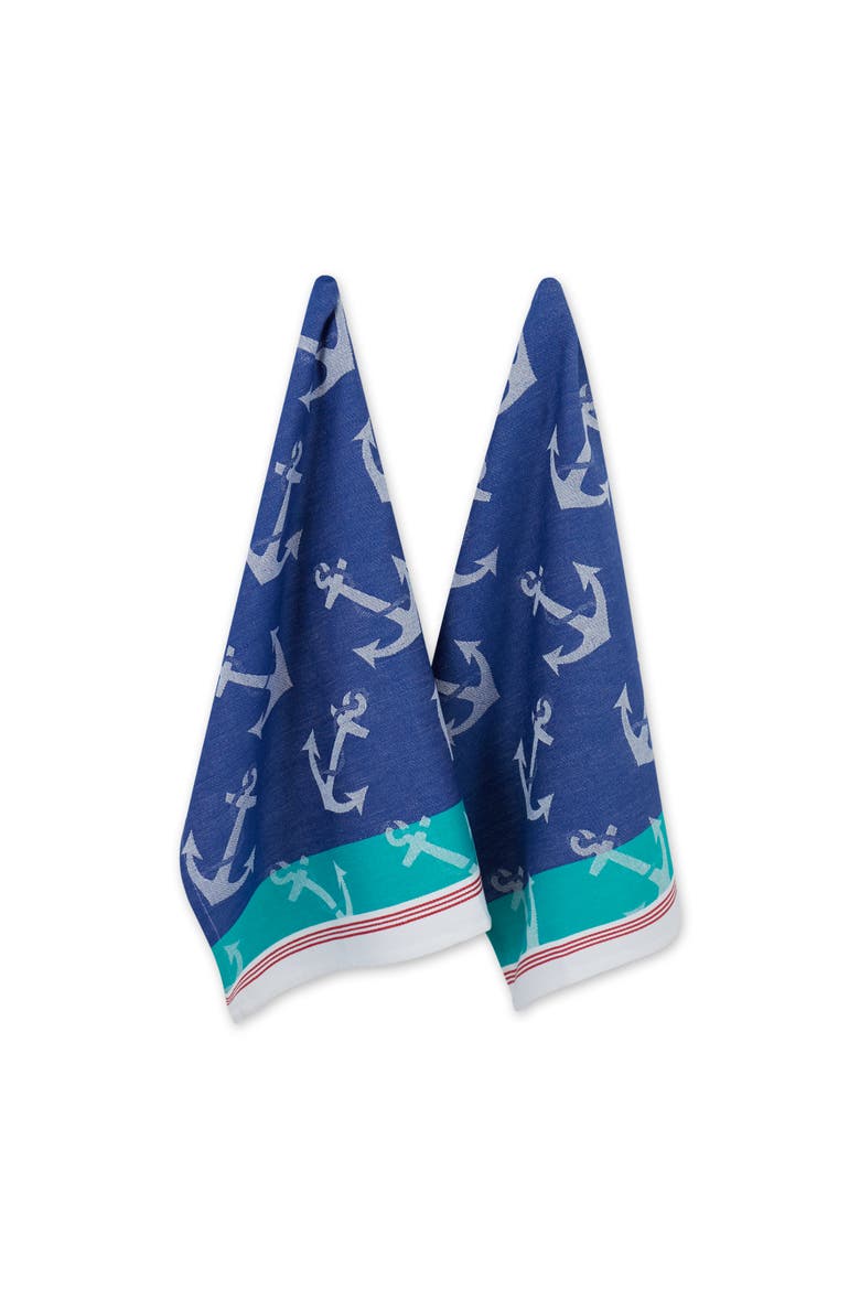 Anchors Away Jacquard Dishtowel Set/2, Main, color, Anchors Away