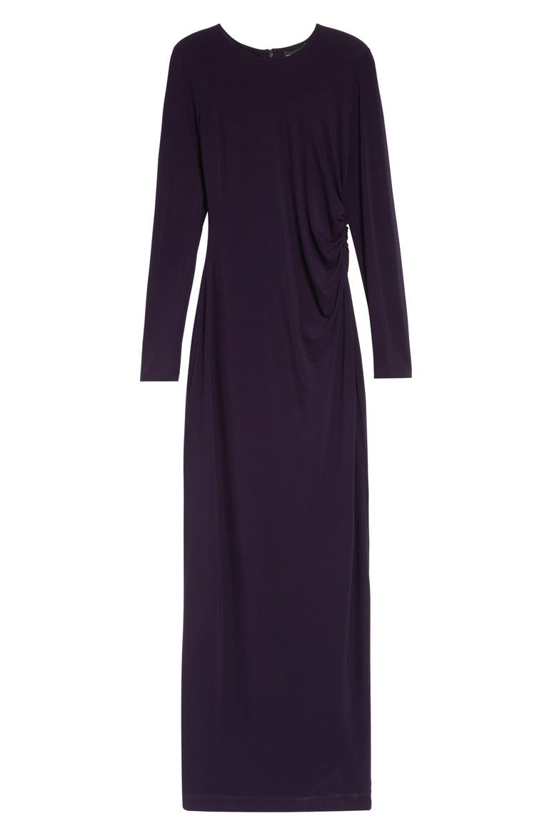 Jersey Long Sleeve Maxi Dress, Main, color, BLACKBERRY