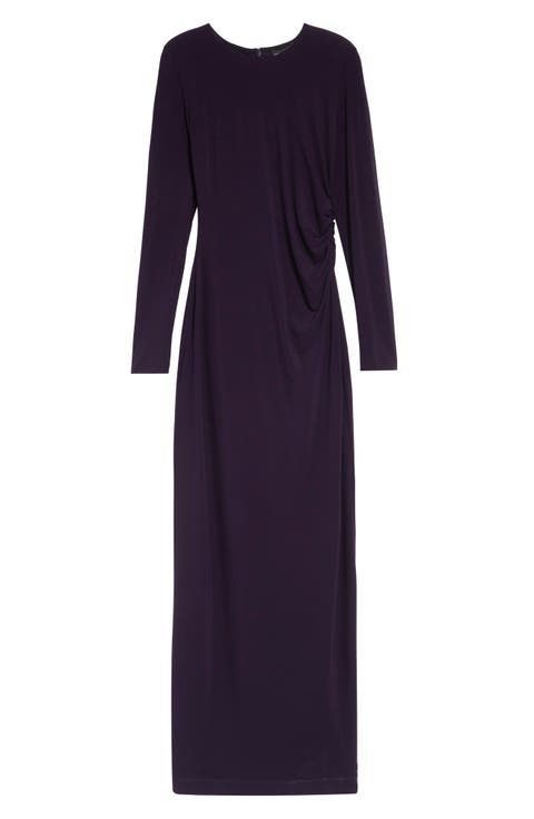 Jersey Long Sleeve Maxi Dress