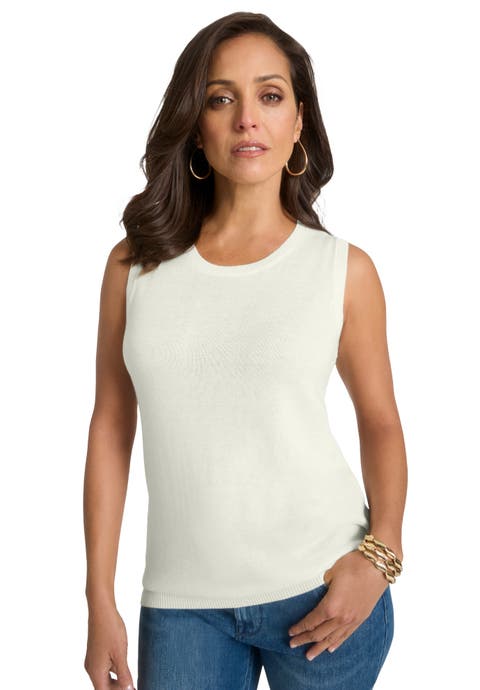 Sleeveless Cashmere Shell (Plus)