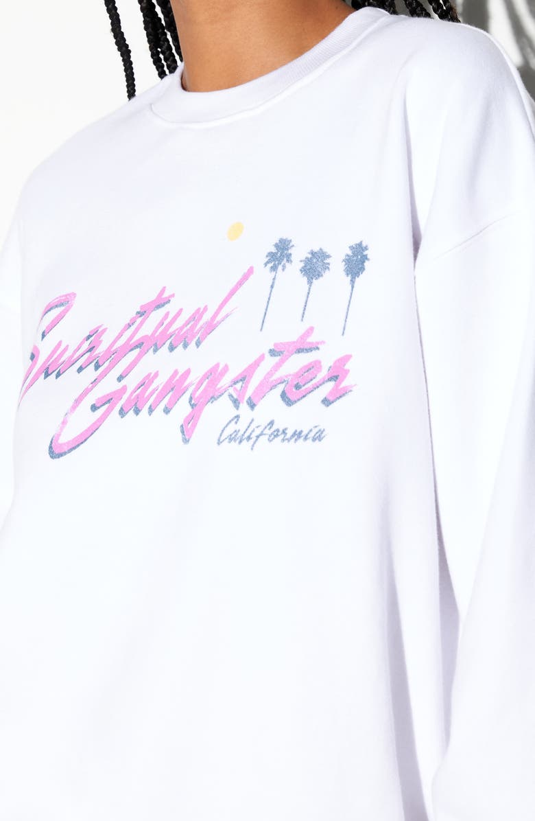 Spiritual Gangster Palm Trees La Brea Cotton Graphic Sweatshirt, Alternate, color, 