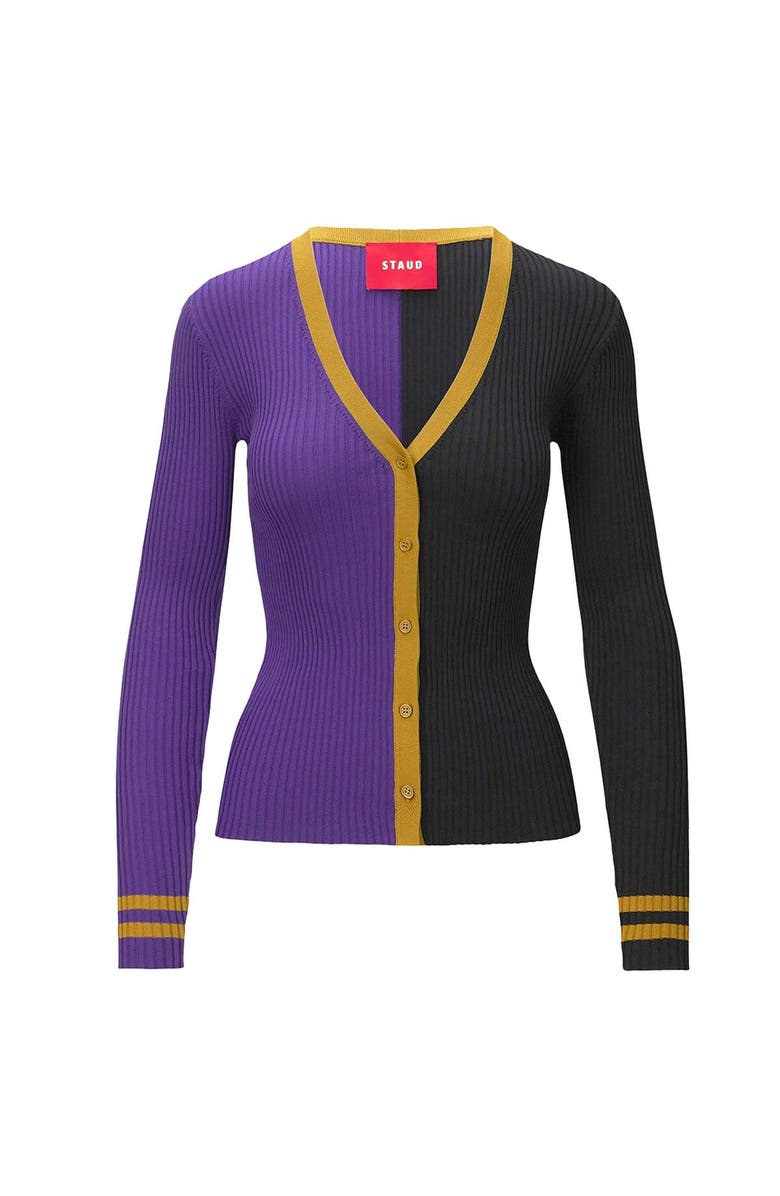 STAUD Women's STAUD Purple/Black Baltimore Ravens Cargo Sweater, Alternate, color, 