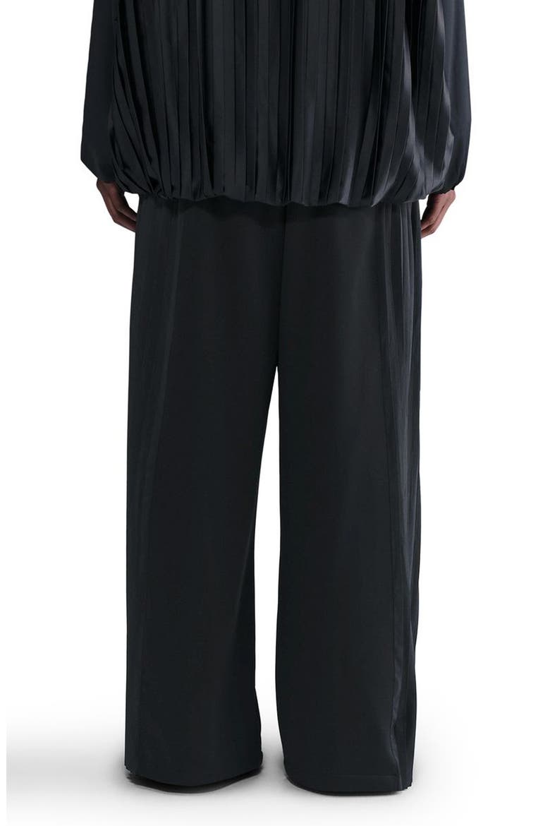 Pleated Wide Leg Pants, Alternate, color, BLACK/ SAIL
