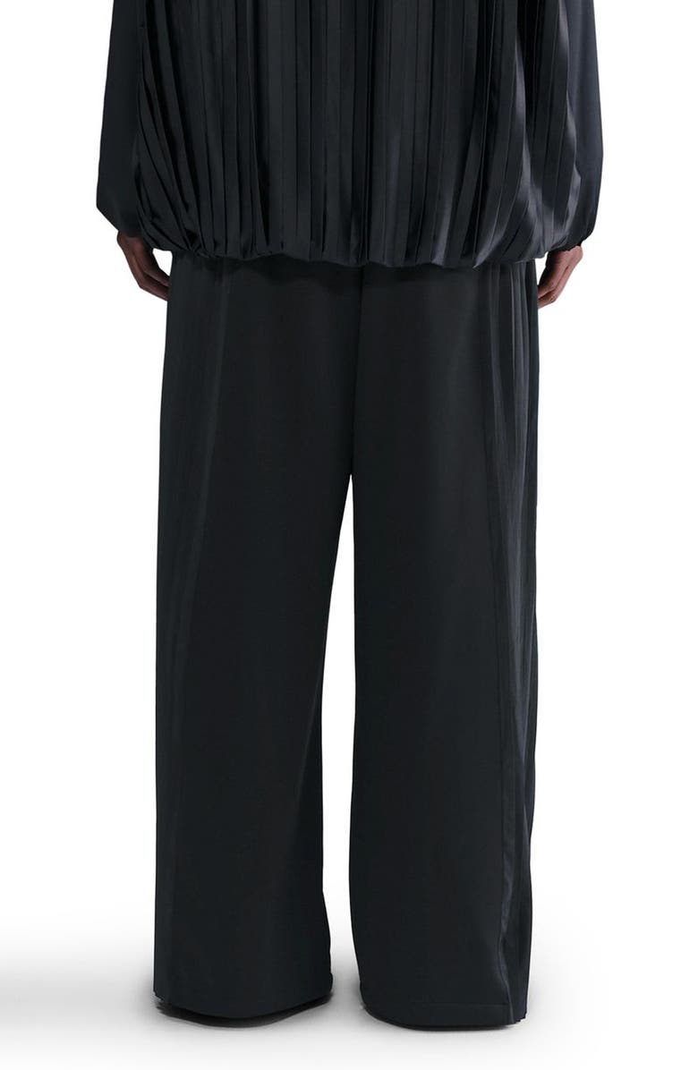 Nike Pleated Wide Leg Pants, Alternate, color, Black/ Sail
