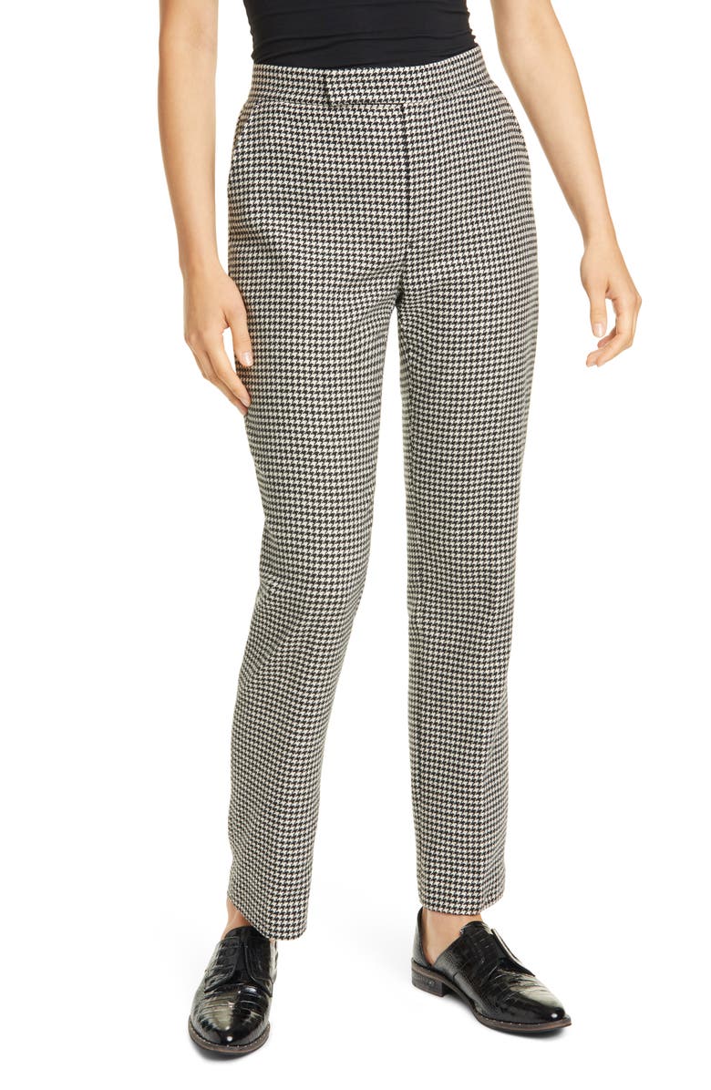 Polo Ralph Lauren Houndstooth Check Wool Blend Trousers, Main, color, 