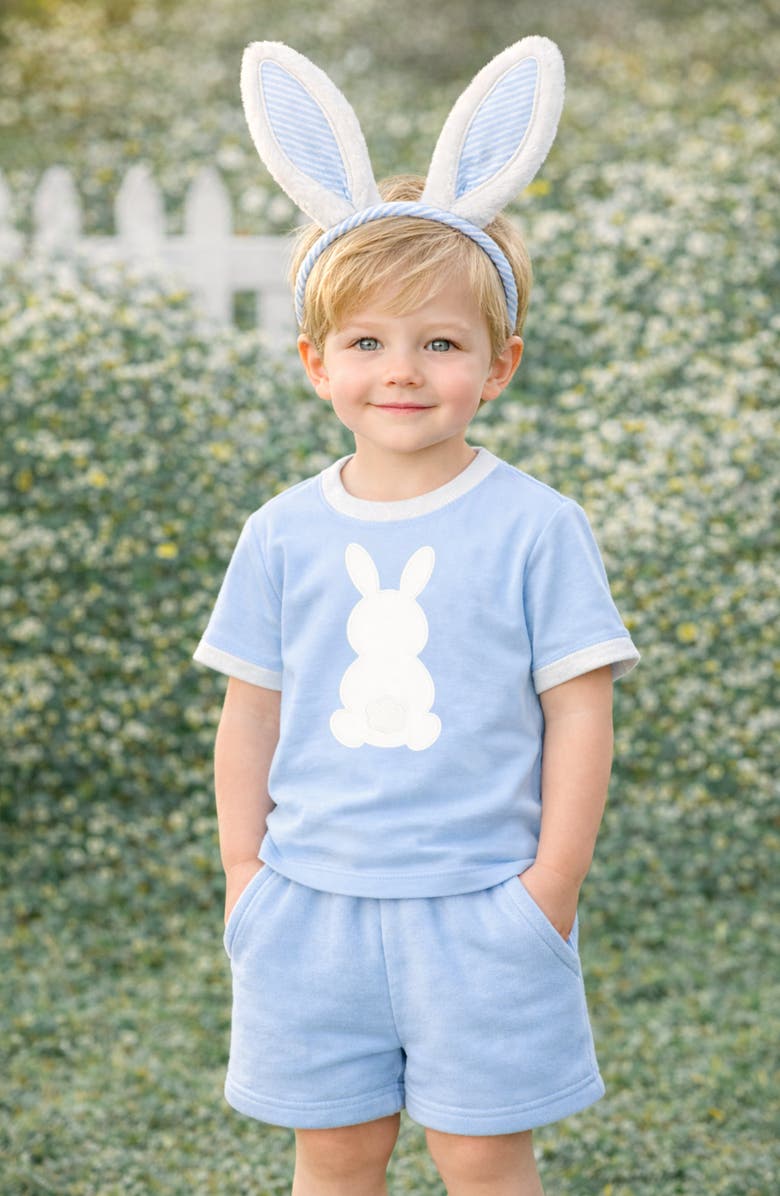 Bits & Bows Cottontail Bunny T-Shirt, Alternate, color, Blue