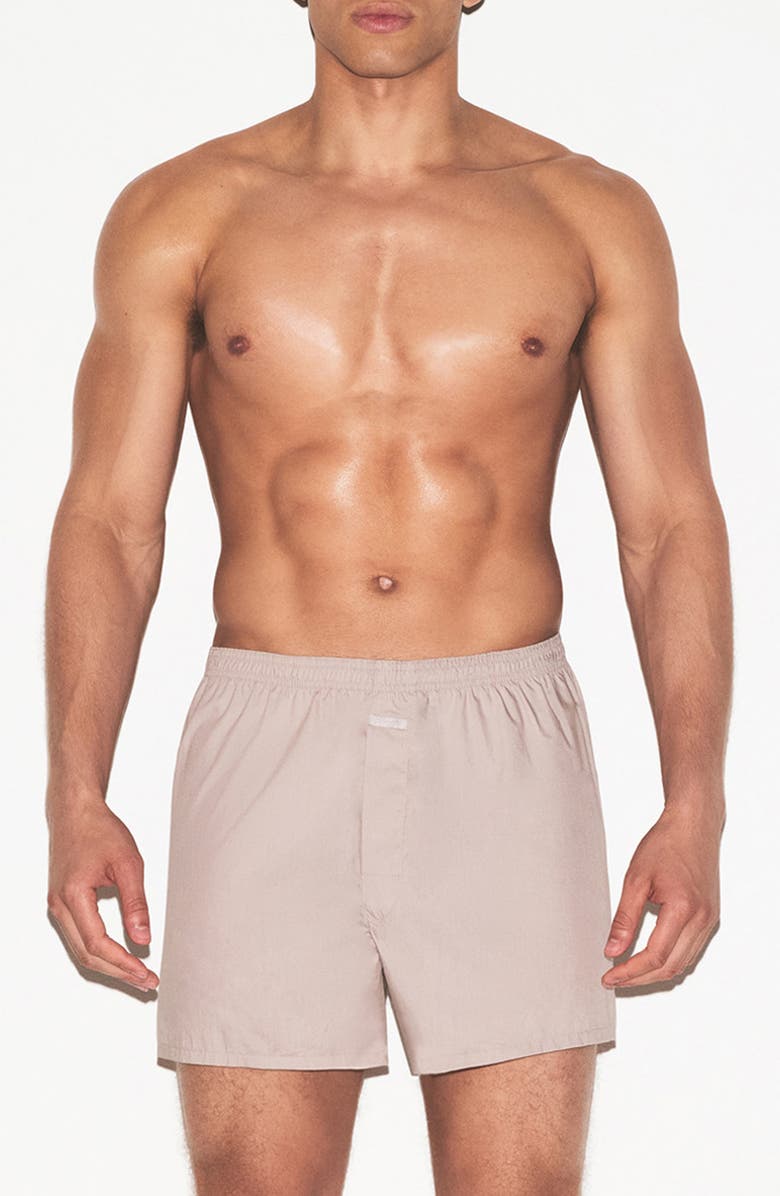 SKIMS Assorted 3-Pack Cotton Poplin Boxers, Alternate, color, Linen Multi