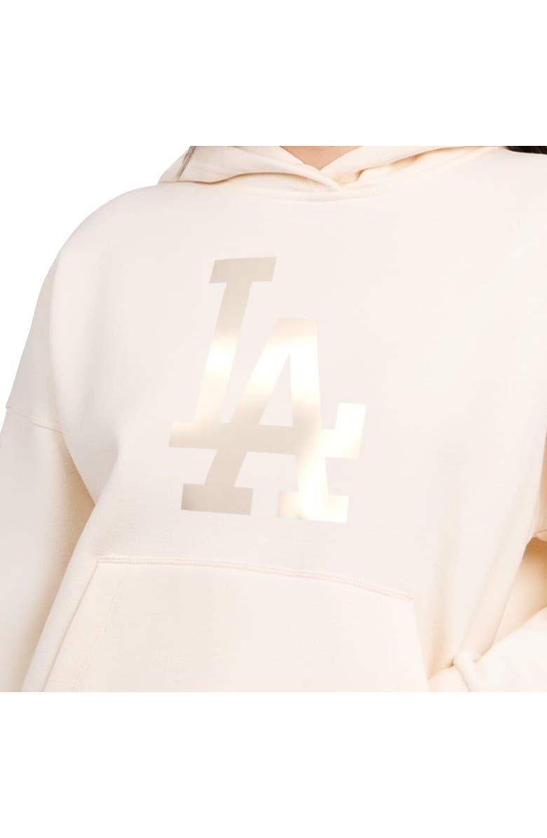 STARTER Women's Starter  Cream Los Angeles Dodgers Pastel Relaxed Hoodie, Alternate, color, Cream