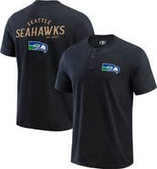 Darius Rucker Collection by Fanatics Men's Darius Rucker Collection by Fanatics Black Seattle Seahawks Washed Henley T-Shirt