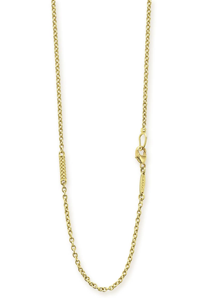Signature Caviar Long Station Necklace, Alternate, color, GOLD