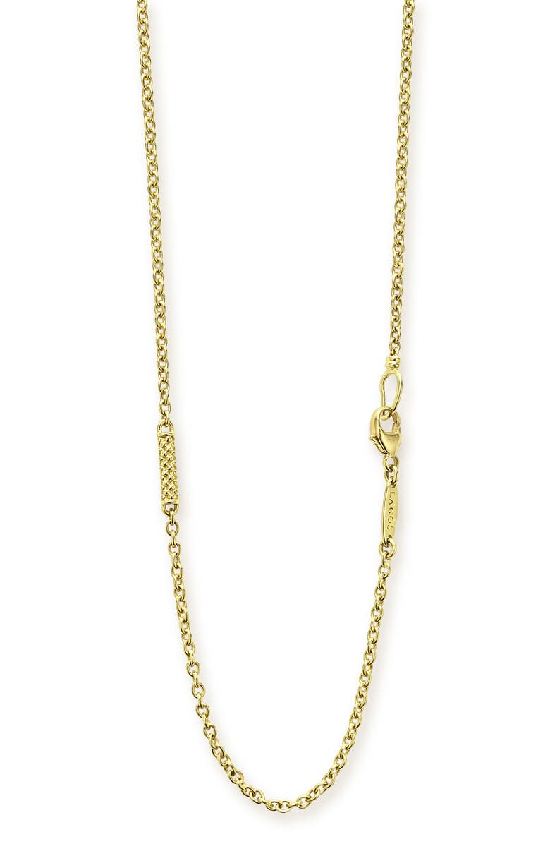 LAGOS Signature Caviar Long Station Necklace, Alternate, color, Gold